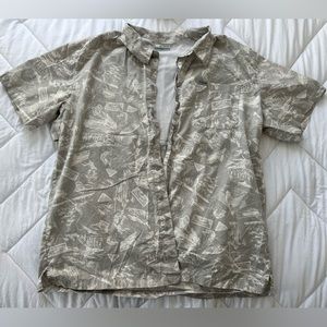 MENS COLUMBIA BREATHABLE BUTTON UP FISHING TEE